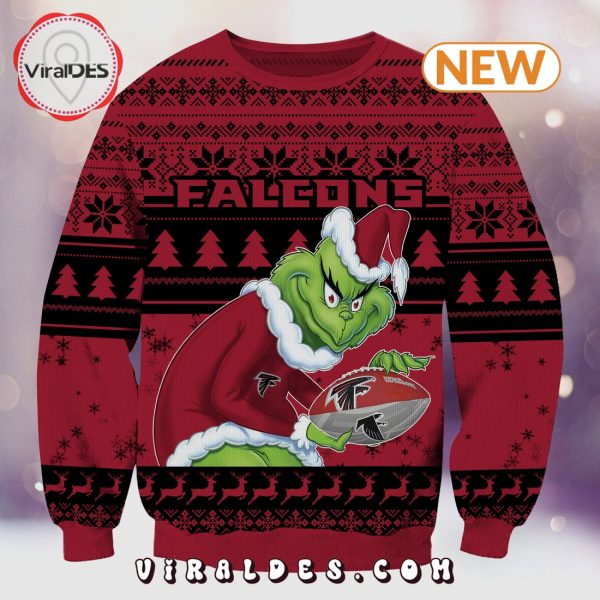 Atlanta Falcons Christmas Grinch Knitted Sweater