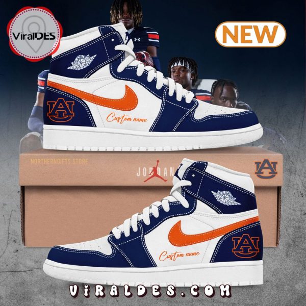 Auburn Football Custom Name Air Jordan 1 Hightop Sneakers