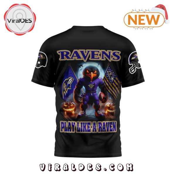 Baltimore Ravens Play Like A Raven Halloween Shirt