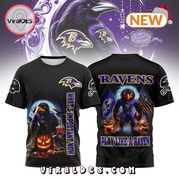 Baltimore Ravens Play Like A Raven Halloween Shirt