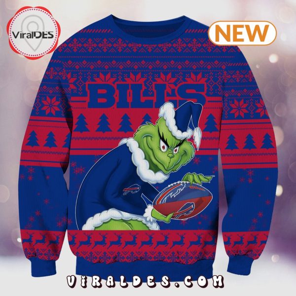 Buffalo Bills Christmas Grinch Knitted Sweater