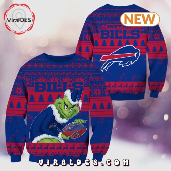 Buffalo Bills Christmas Grinch Knitted Sweater