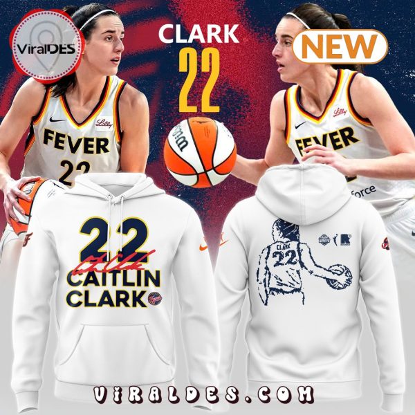 Caitlin Clark Indiana Fever White Hoodie 3D