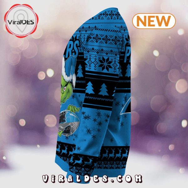 Carolina Panthers Christmas Grinch Knitted Sweater