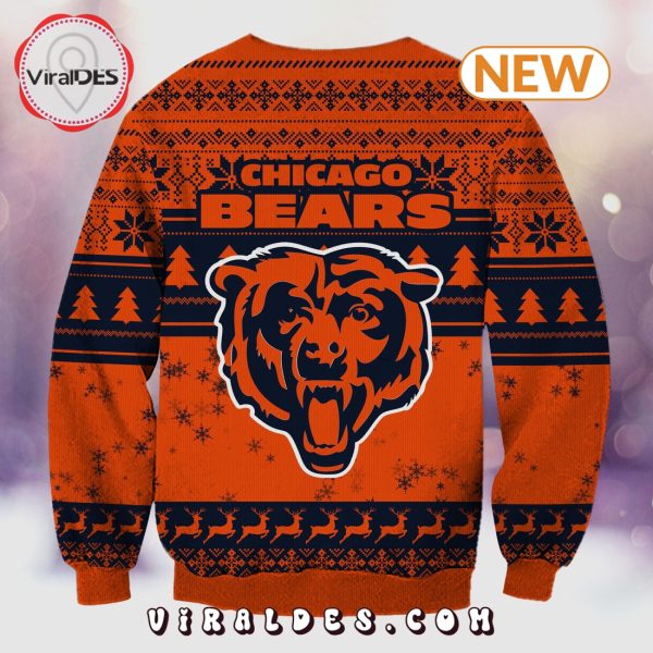 Chicago Bears Christmas Grinch Knitted Sweater