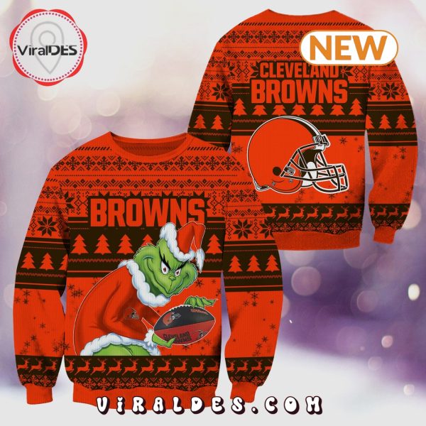 Cleveland Browns Christmas Grinch Knitted Sweater