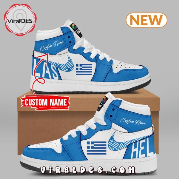 Custom Hellenic Basketball Air Jordan 1 Hightop