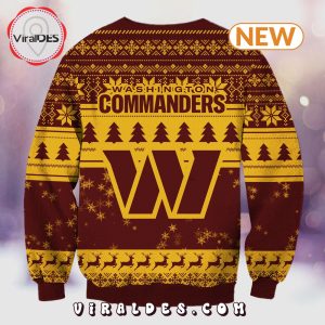 Washington Commanders Christmas Grinch Knitted Sweater