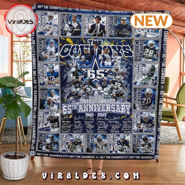 Dallas Cowboys 65th Anniversary Quilt Blanket