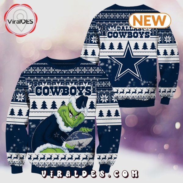 Dallas Cowboys Christmas Grinch Knitted Sweater