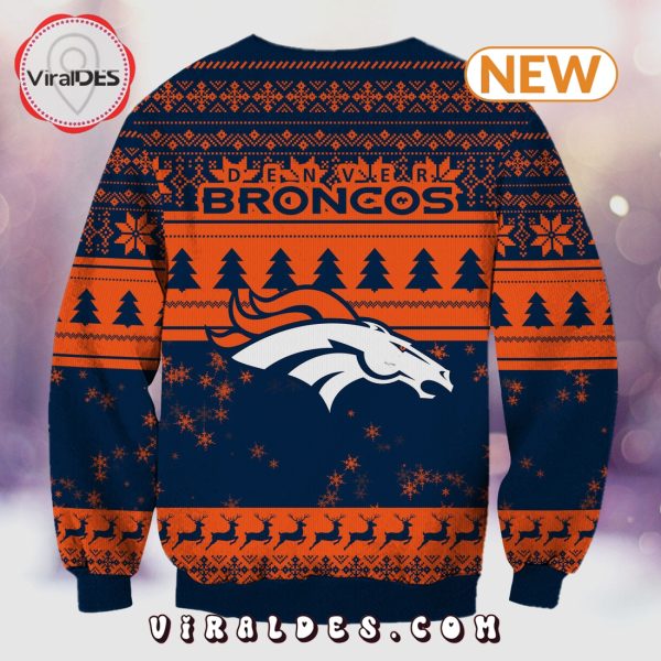 Denver Broncos Christmas Grinch Knitted Sweater