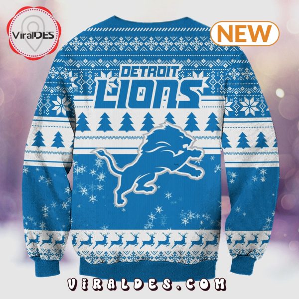 Detroit Lions Christmas Grinch Knitted Sweater