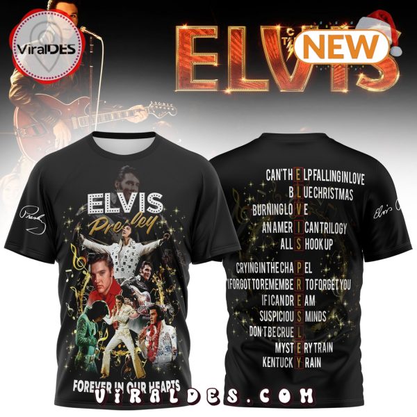 Elvis Presley Forever In Our Hearts Black Hoodie