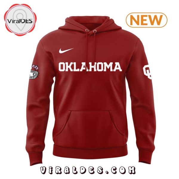 Hello Kitty x Oklahoma Football Red Hoodie, Jogger, Cap