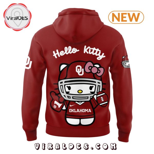 Hello Kitty x Oklahoma Football Red Hoodie, Jogger, Cap