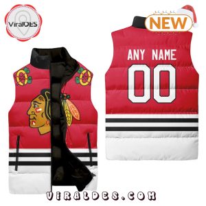 NHL Chicago Blackhawks Custom Home Sleeveless Puffer Jacket