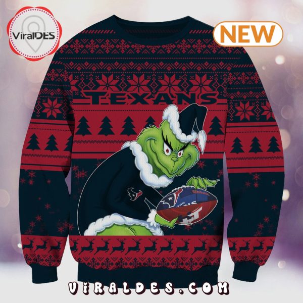 Houston Texans Christmas Grinch Knitted Sweater