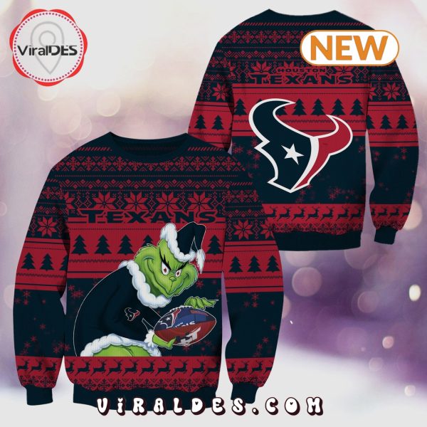 Houston Texans Christmas Grinch Knitted Sweater