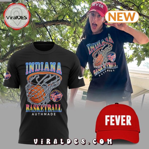 Indiana Fever Basketball Authmade Caitlin Clark T-Shirt, Cap