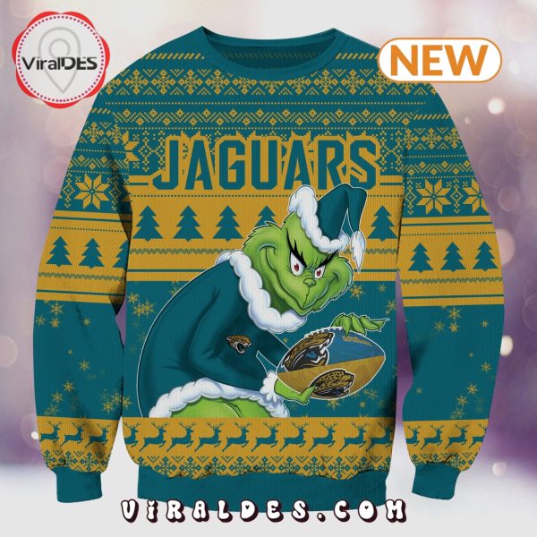 Jacksonville Jaguars Christmas Grinch Knitted Sweater