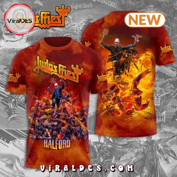 Judas Priest Rob Halford Fire Design Hoodie