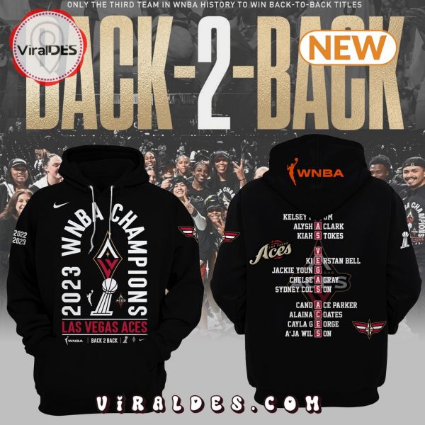 Las Vegas Aces Back-To-Back Champions Hoodie, Jogger, Cap