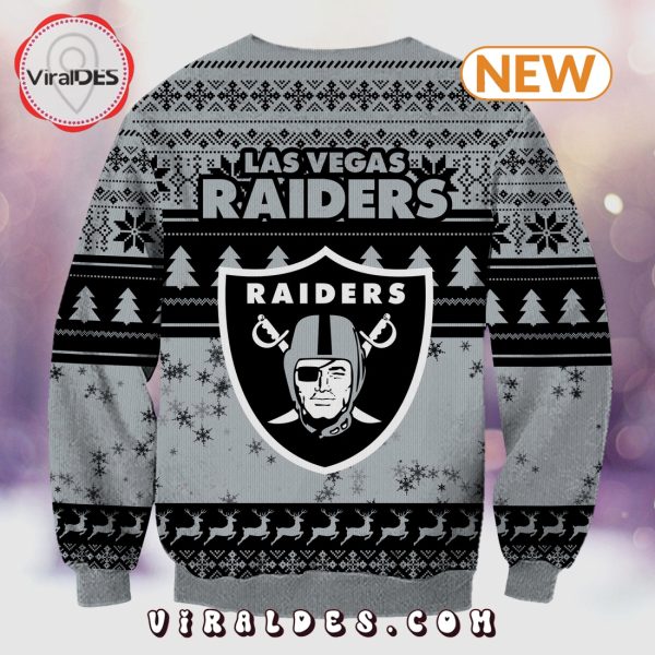 Las Vegas Raiders Christmas Grinch Knitted Sweater