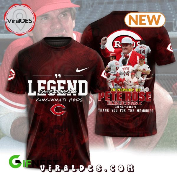 Legend Charlie Hustle Pete Rose Memories Hoodie