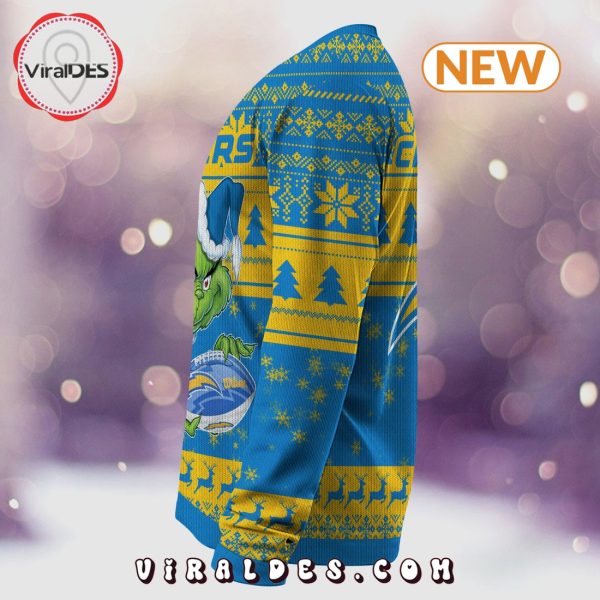 Los Angeles Chargers Christmas Grinch Knitted Sweater