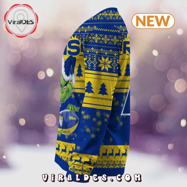 Los Angeles Rams Christmas Grinch Knitted Sweater