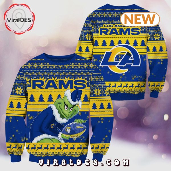 Los Angeles Rams Christmas Grinch Knitted Sweater