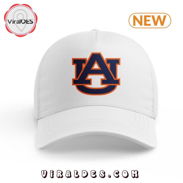 Men’s Auburn Football White Hoodie, Jogger, Cap