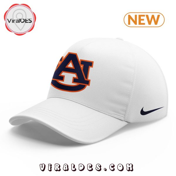 Men’s Auburn Football White Hoodie, Jogger, Cap