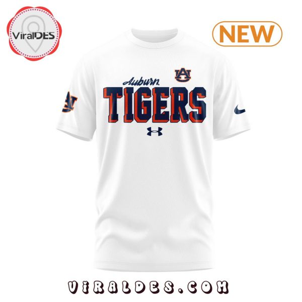 Men’s Auburn Football White T-Shirt, Jogger, Cap