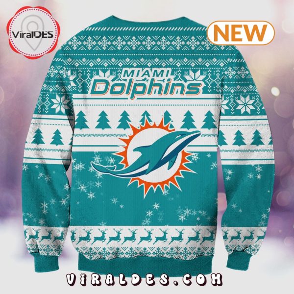 Miami Dolphins Christmas Grinch Knitted Sweater