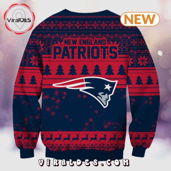 New England Patriots Christmas Grinch Knitted Sweater