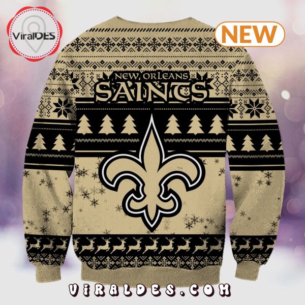 New Orleans Saints Christmas Grinch Knitted Sweater