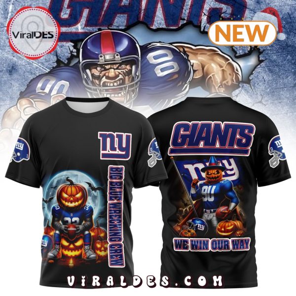 New York Giants Big Blue Wrecking Crew Halloween Shirt