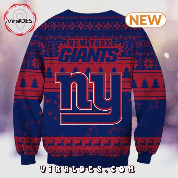 New York Giants Christmas Grinch Knitted Sweater