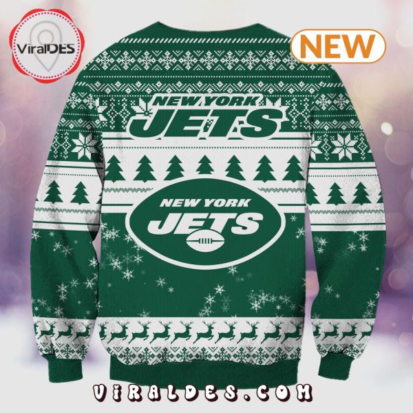 New York Jets Christmas Grinch Knitted Sweater