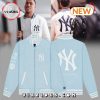 New York Yankees x New York or Now Here Blue Baseball Jacket