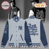 New York Yankees x New York or Now Here White Baseball Jacket