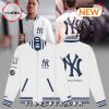 New York Yankees x New York or Now Here Grey Baseball Jacket