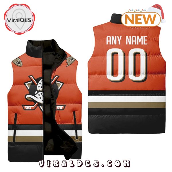 NHL Anaheim Ducks Custom Home Sleeveless Puffer Jacket