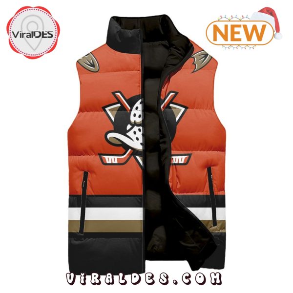 NHL Anaheim Ducks Custom Home Sleeveless Puffer Jacket