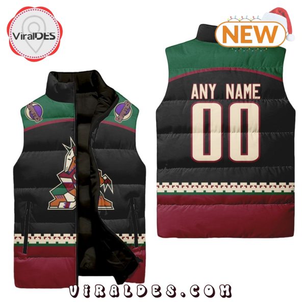 NHL Arizona Coyotes Custom Home Sleeveless Puffer Jacket