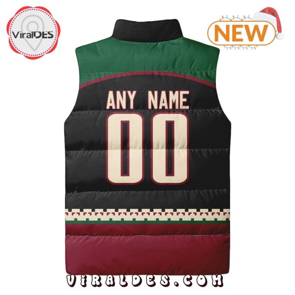 NHL Arizona Coyotes Custom Home Sleeveless Puffer Jacket