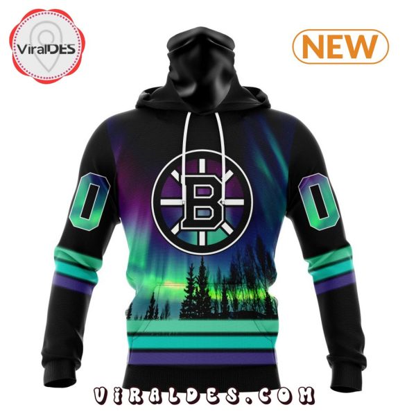 NHL Boston Bruins Special Northern Lights Hoodie