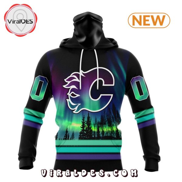 NHL Calgary Flames Special Northern Lights Hoodie