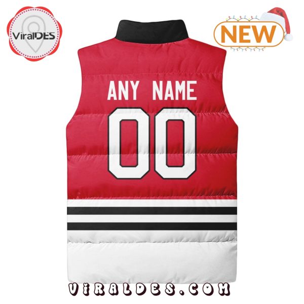 NHL Chicago Blackhawks Custom Home Sleeveless Puffer Jacket